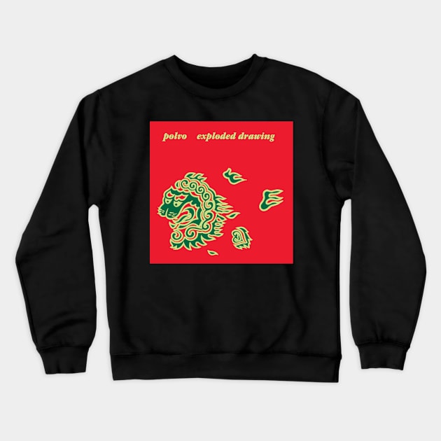 Polvo Exploded Drawing Crewneck Sweatshirt by Shadow Lyric